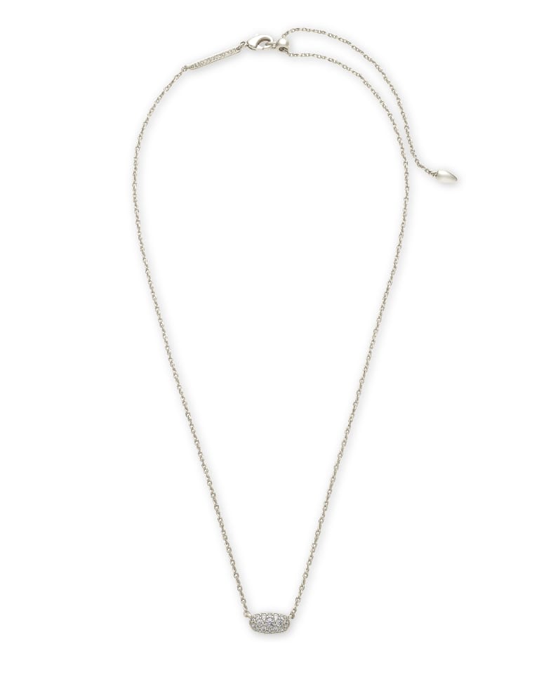 Kendra Scott Grayson Crystal Pendant Necklace | Silver - Juli's Wearable Art