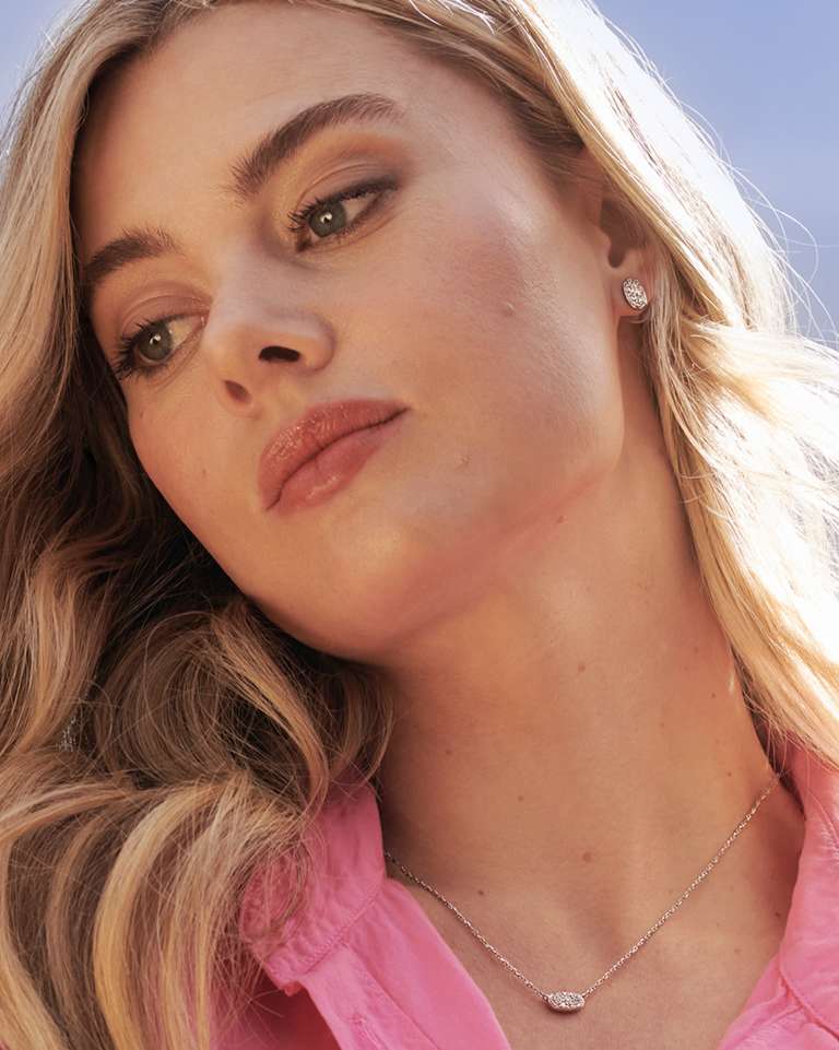 Kendra Scott Grayson Crystal Pendant Necklace | Silver - Juli's Wearable Art
