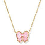 Kendra Scott Haley Bow Gold Short Pendant Necklace - Blush Mother of Pearl - Juli's Wearable Art