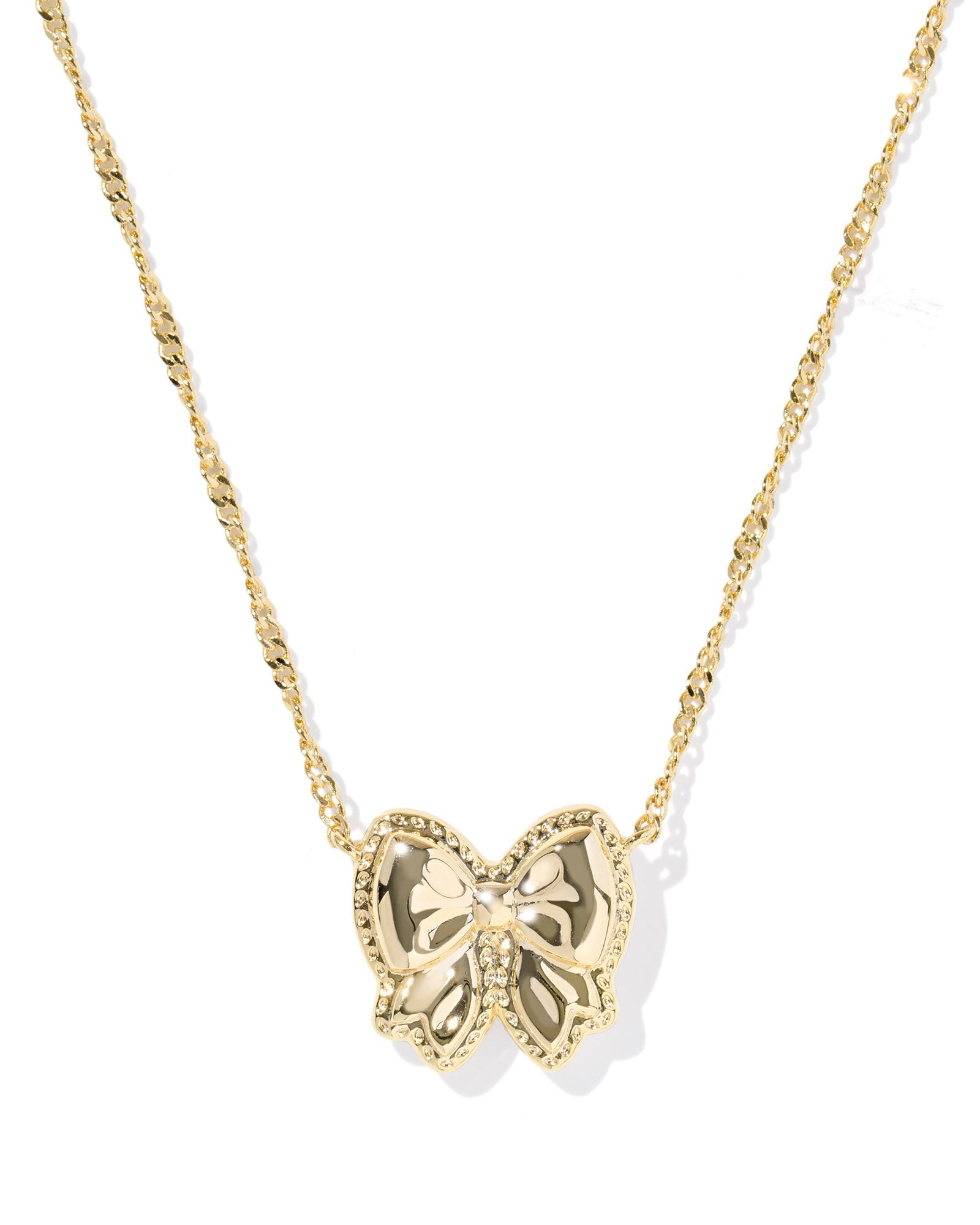 Kendra Scott Haley Bow Gold Short Pendant Necklace - Blush Mother of Pearl - Juli's Wearable Art
