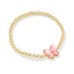 Kendra Scott Haley Bow Gold Stretch Bracelet - Blush Ivory Mother of Pearl - Juli's Wearable Art