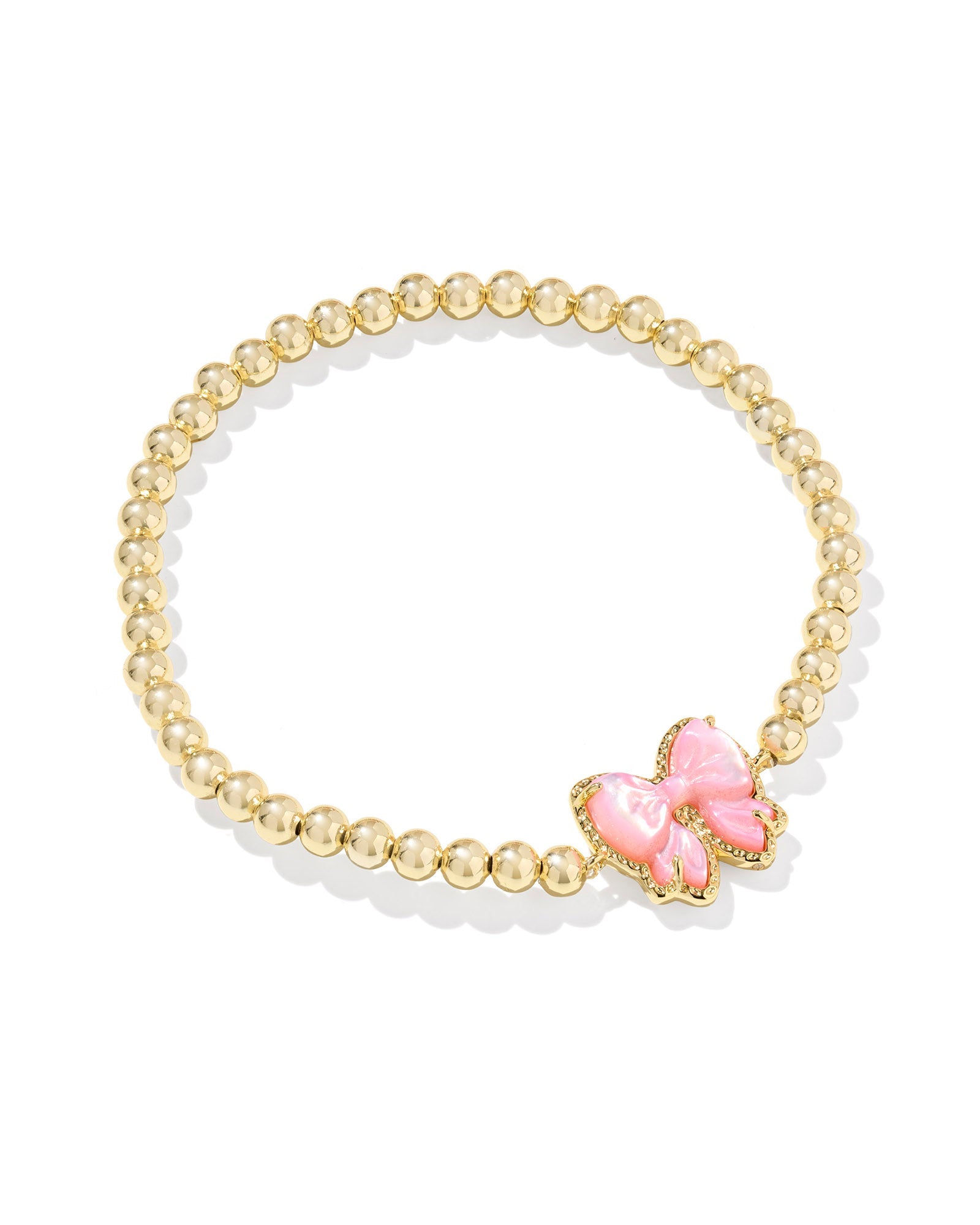 Kendra Scott Haley Bow Gold Stretch Bracelet - Blush Ivory Mother of Pearl - Juli's Wearable Art