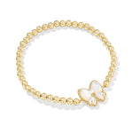 Kendra Scott Haley Bow Gold Stretch Bracelet - Ivory Mother of Pearl - Juli's Wearable Art