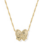 Kendra Scott Haley Bow Short Pendant Necklace – Gold Ivory Mother of Pearl - Juli's Wearable Art