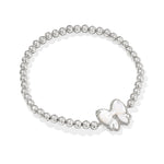 Kendra Scott Haley Bow Stretch Bracelet – Silver Ivory Mother of Pearl - Juli's Wearable Art