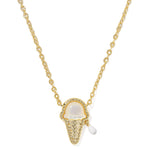 Kendra Scott Ice Cream Short Pendant Necklace | Gold | Ivory Mother of Pearl - Juli's Wearable Art