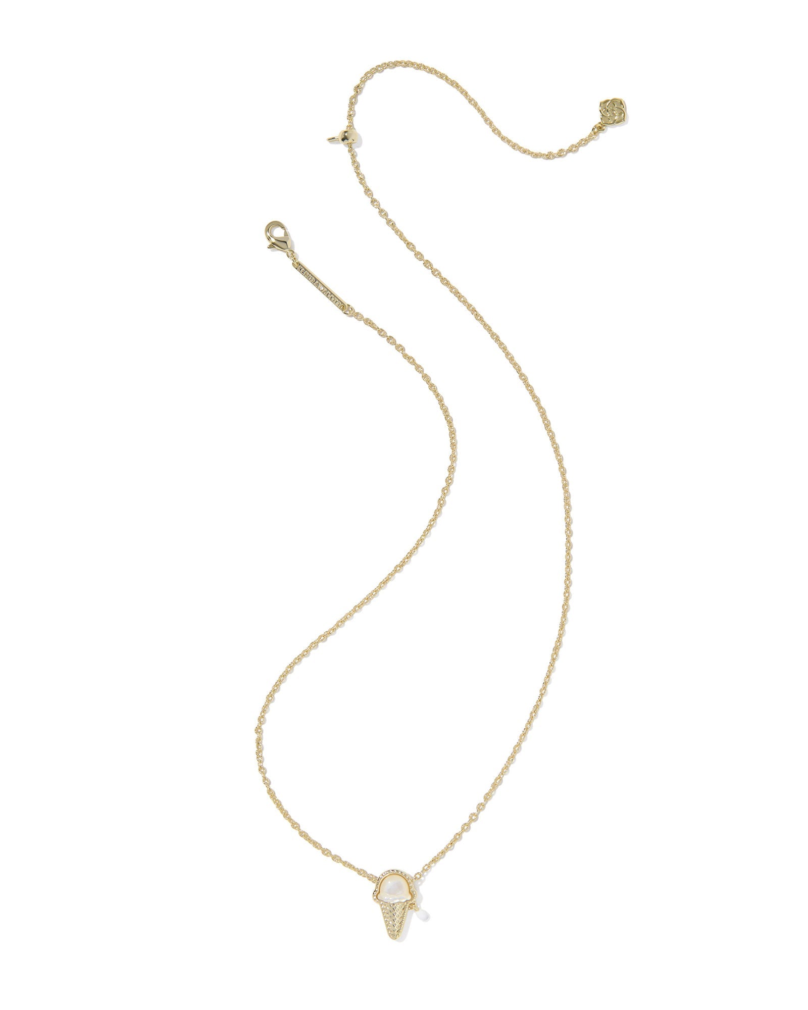 Kendra Scott Ice Cream Short Pendant Necklace | Gold | Ivory Mother of Pearl - Juli's Wearable Art