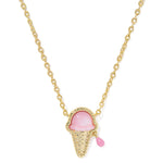 Kendra Scott Ice Cream Short Pendant Necklace | Gold | Pastel Pink Mother of Pearl - Juli's Wearable Art