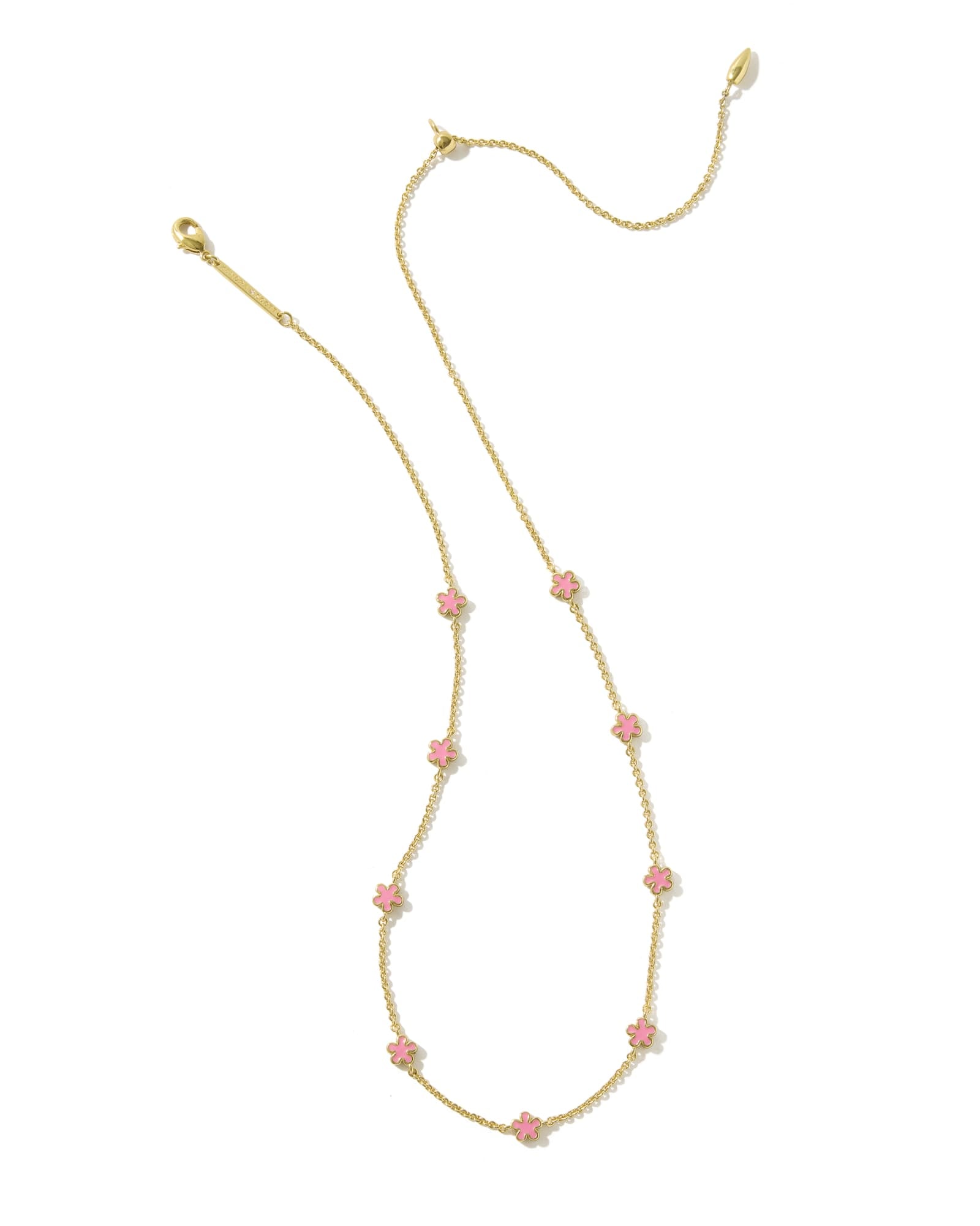Kendra Scott Jane Strand Necklace in Gold | Dark Pink Enamel - Juli's Wearable Art