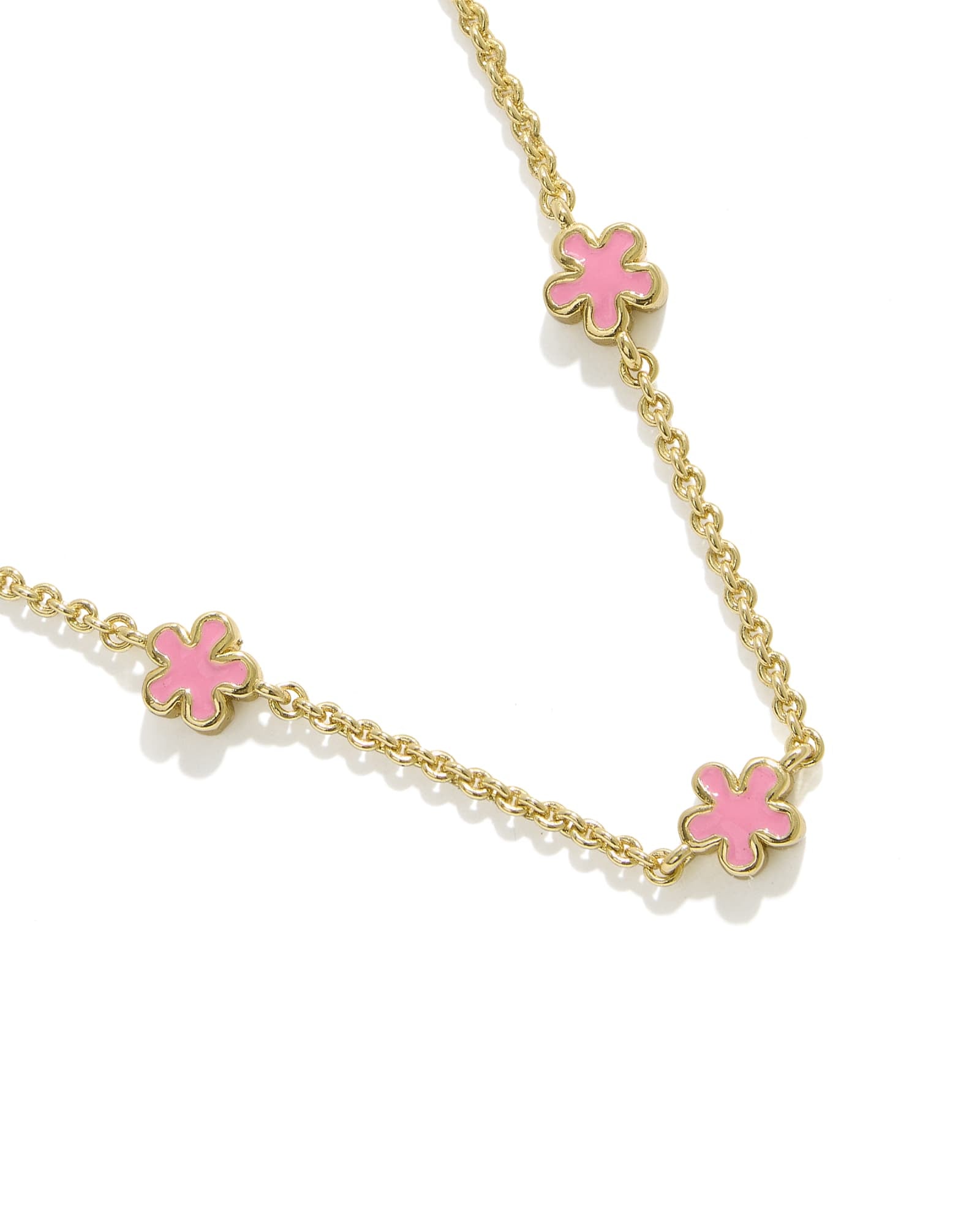 Kendra Scott Jane Strand Necklace in Gold | Dark Pink Enamel