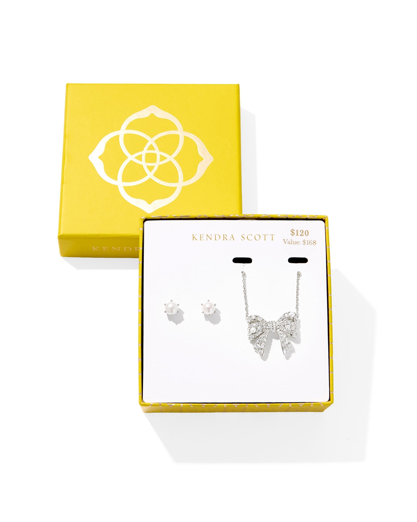 Kendra Scott Krista Bow and Ashton Gift Set – Silver White Mix - Juli's Wearable Art