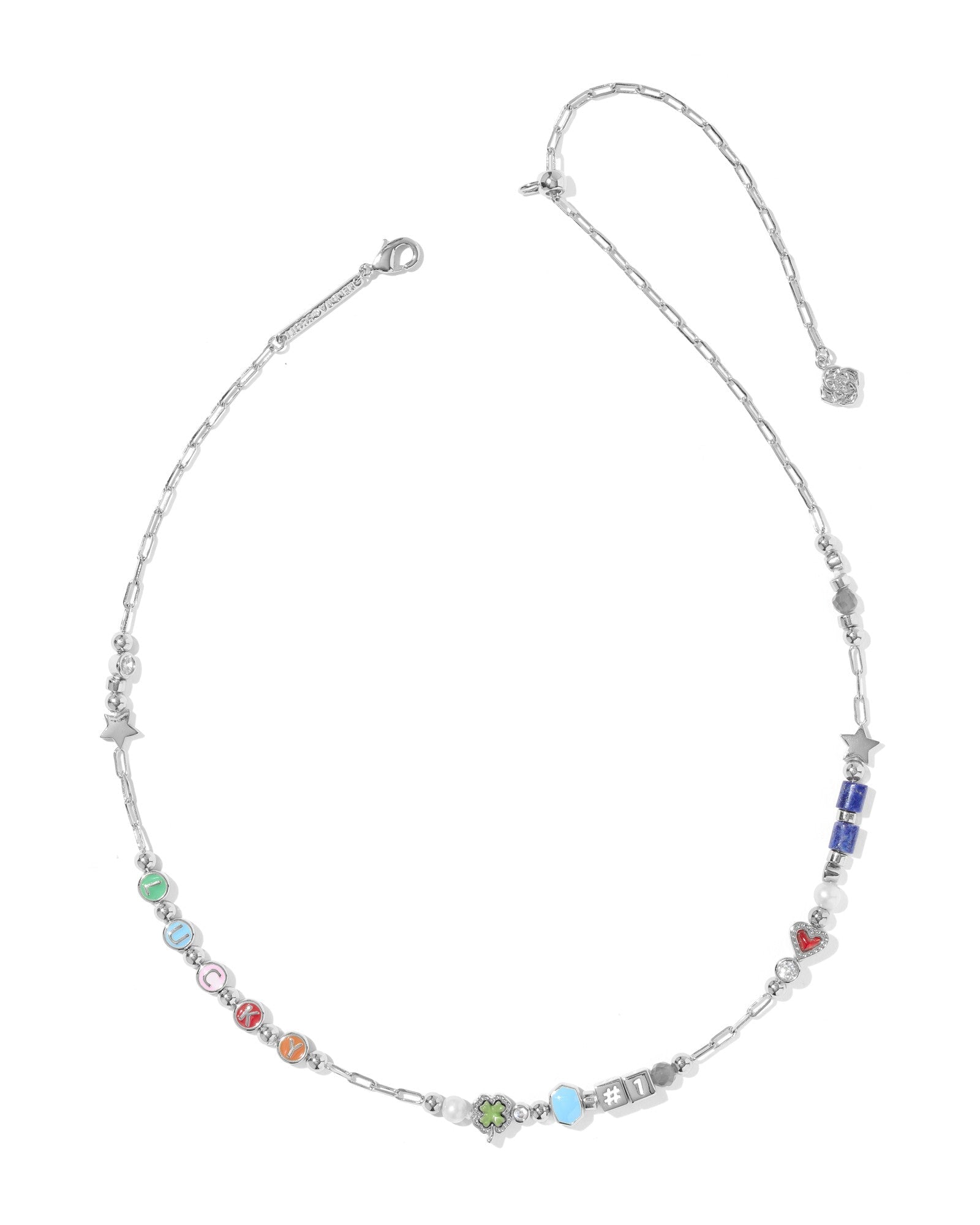 Kendra Scott Lacey Strand Necklace | Silver | Multi Mix