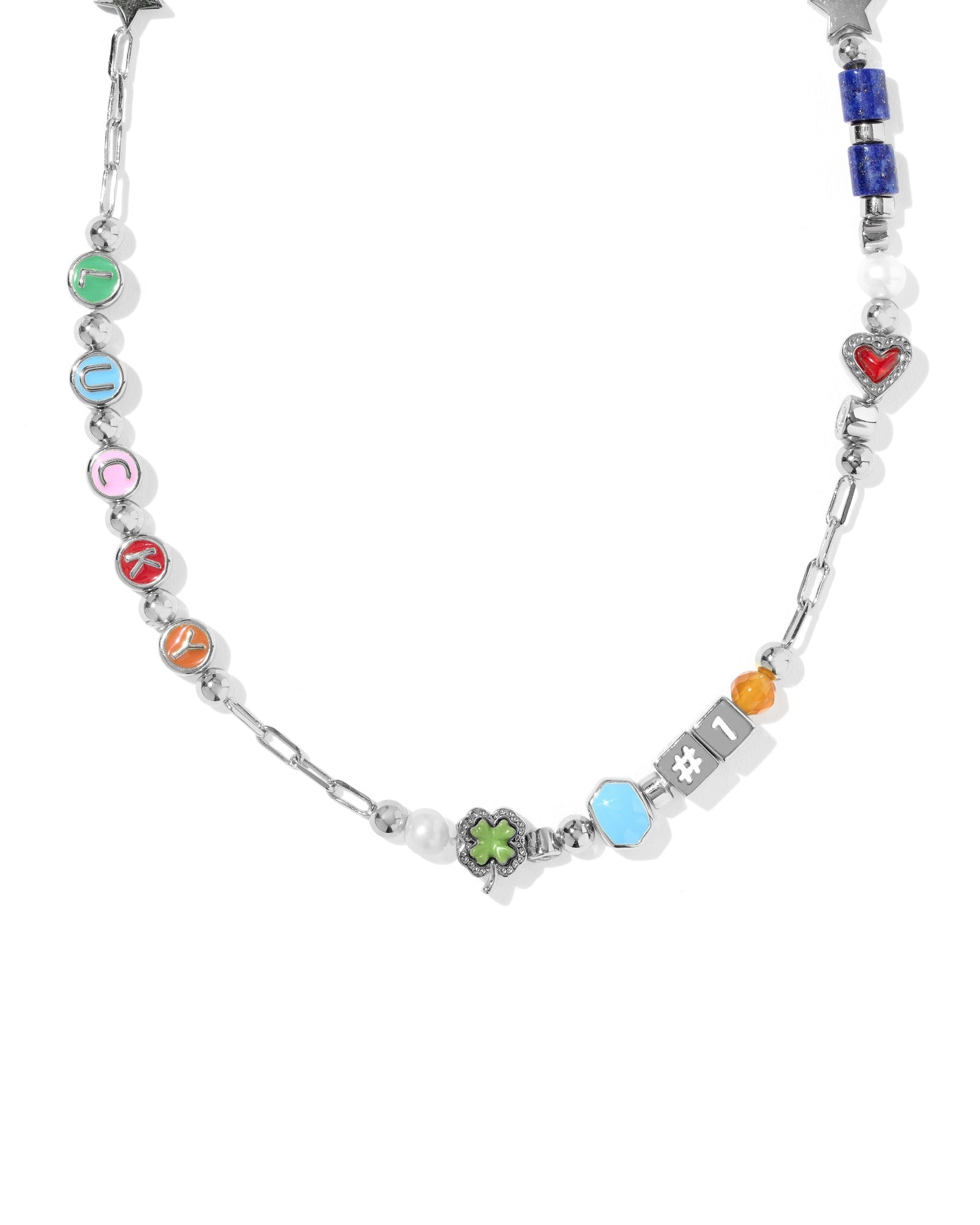 Kendra Scott Lacey Strand Necklace | Silver | Multi Mix