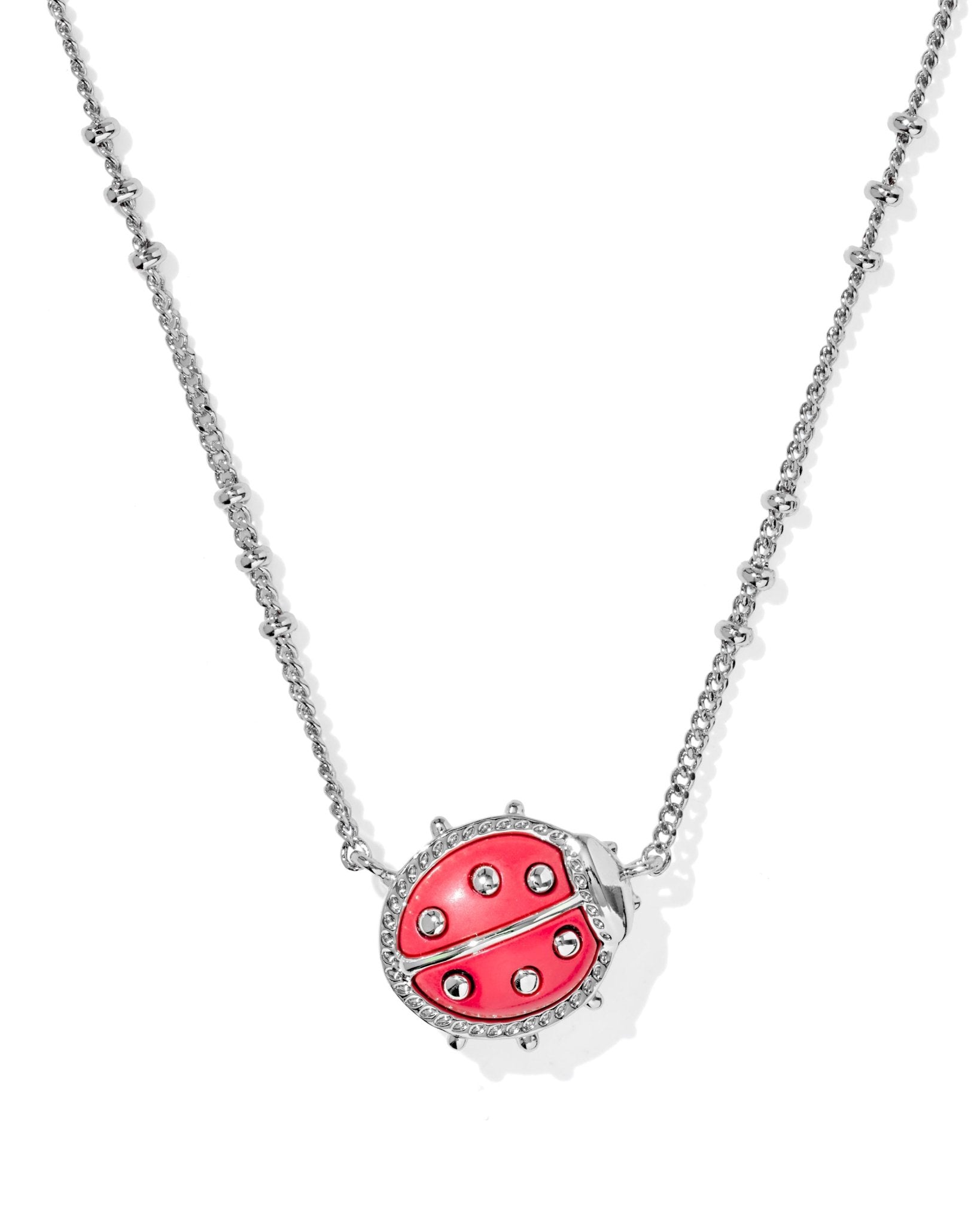 Kendra Scott Ladybug Short Pendant Necklace | Silver