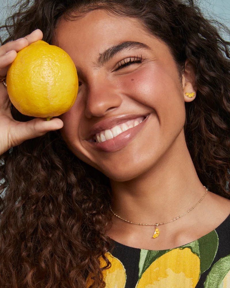Kendra Scott Lemon Slice Stud Earrings | Yellow/Gold