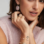 Kendra Scott Lillia Butterfly Gold & Pink Enamel Delicate Chain Bracelet - Juli's Wearable Art