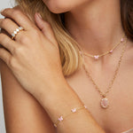 Kendra Scott Lillia Butterfly Gold & Pink Enamel Delicate Chain Bracelet - Juli's Wearable Art