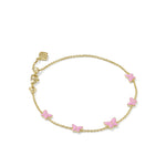 Kendra Scott Lillia Butterfly Gold & Pink Enamel Delicate Chain Bracelet - Juli's Wearable Art