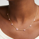 Kendra Scott Lillia Butterfly Gold & Pink Enamel Strand Necklace - Juli's Wearable Art
