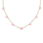 Kendra Scott Lillia Butterfly Gold & Pink Enamel Strand Necklace - Juli's Wearable Art