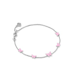 Kendra Scott Lillia Butterfly Silver & Pink Enamel Delicate Chain Bracelet - Juli's Wearable Art
