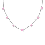 Kendra Scott Lillia Butterfly Silver & Pink Enamel Strand Necklace - Juli's Wearable Art
