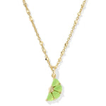 Kendra Scott Lime Gold Short Pendant Necklace - Juli's Wearable Art