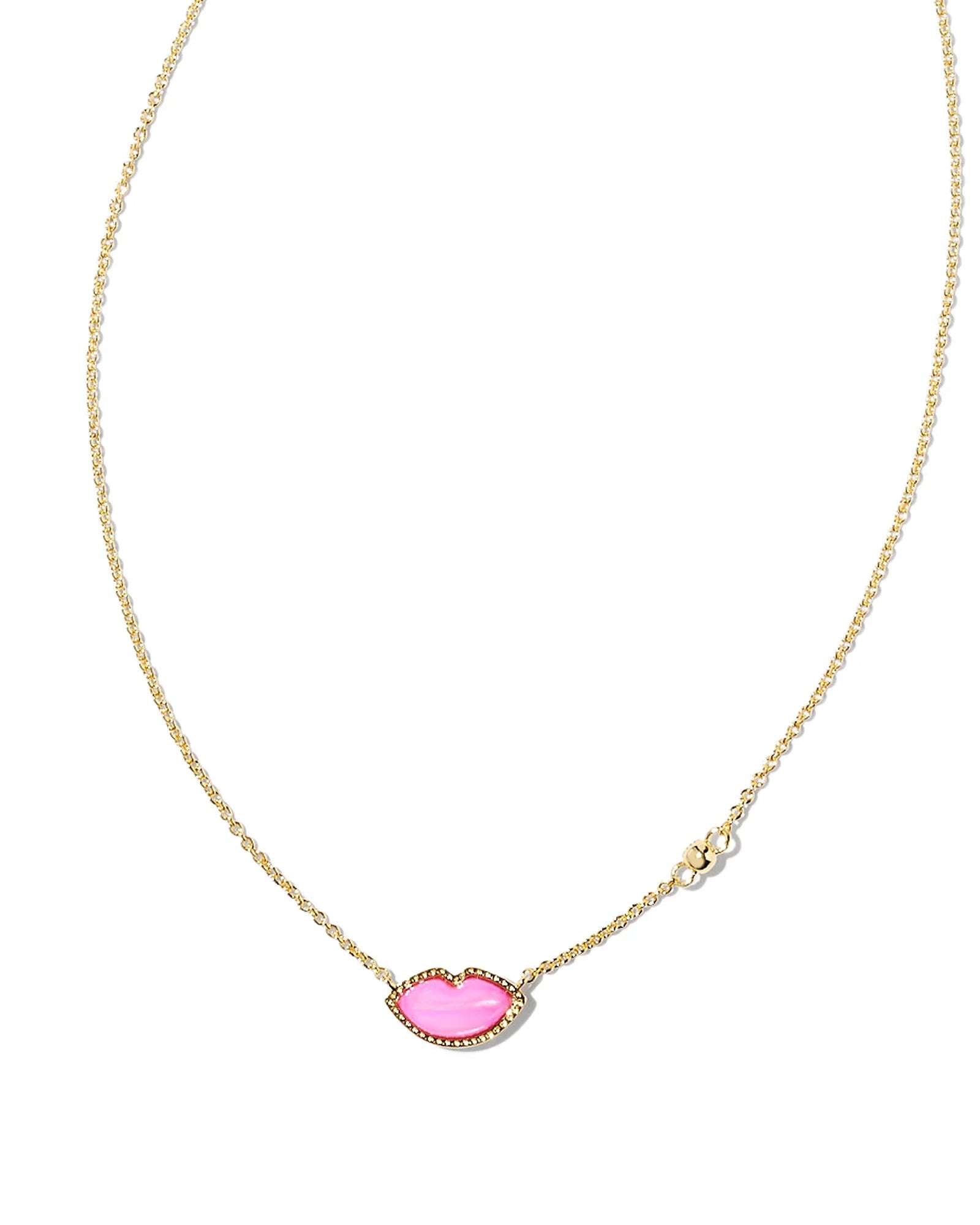 Kendra Scott Lips Pendant Necklaces in Hot Pink Mother - of - Pearl - Juli's Wearable Art