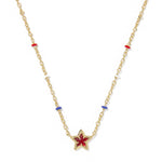 Kendra Scott Mini Cassidy Short Pendant Necklace | Gold | Red Illusion - Juli's Wearable Art
