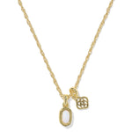 Kendra Scott Mini Elisa Dira Necklace | Gold | Bright White Lab Grown Opal - Juli's Wearable Art