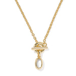 Kendra Scott Mini Elisa Toggle Short Pendant Necklace | Gold | Ivory Mother of Pearl - Juli's Wearable Art