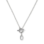 Kendra Scott Mini Elisa Toggle Short Pendant Necklace | Silver | Ivory Mother of Pearl - Juli's Wearable Art