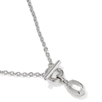 Kendra Scott Mini Elisa Toggle Short Pendant Necklace | Silver | Ivory Mother of Pearl - Juli's Wearable Art