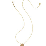 Kendra Scott Mushroom Short Pendant Necklace | Gold Brown Mix | Reversible - Juli's Wearable Art