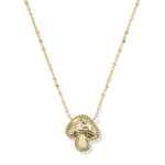 Kendra Scott Mushroom Short Pendant Necklace | Gold Brown Mix | Reversible - Juli's Wearable Art