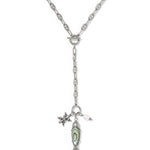 Kendra Scott Parker Fish Long Charm Necklace | Vintage Silver Abalone Shell - Juli's Wearable Art