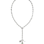 Kendra Scott Parker Fish Long Charm Necklace | Vintage Silver Abalone Shell - Juli's Wearable Art