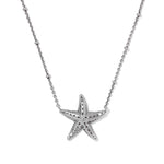 Kendra Scott Parker Starfish Metal Short Pendant Necklace | Vintage Silver - Juli's Wearable Art