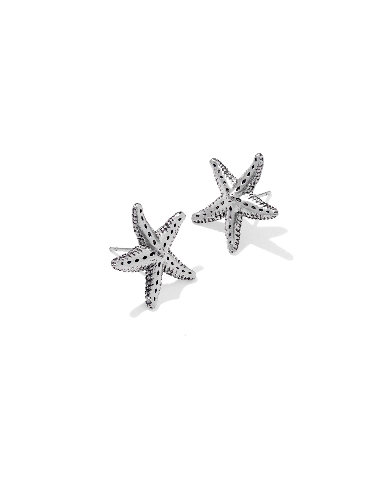 Kendra Scott Parker Starfish Metal Stud Earrings | Vintage Silver - Juli's Wearable Art