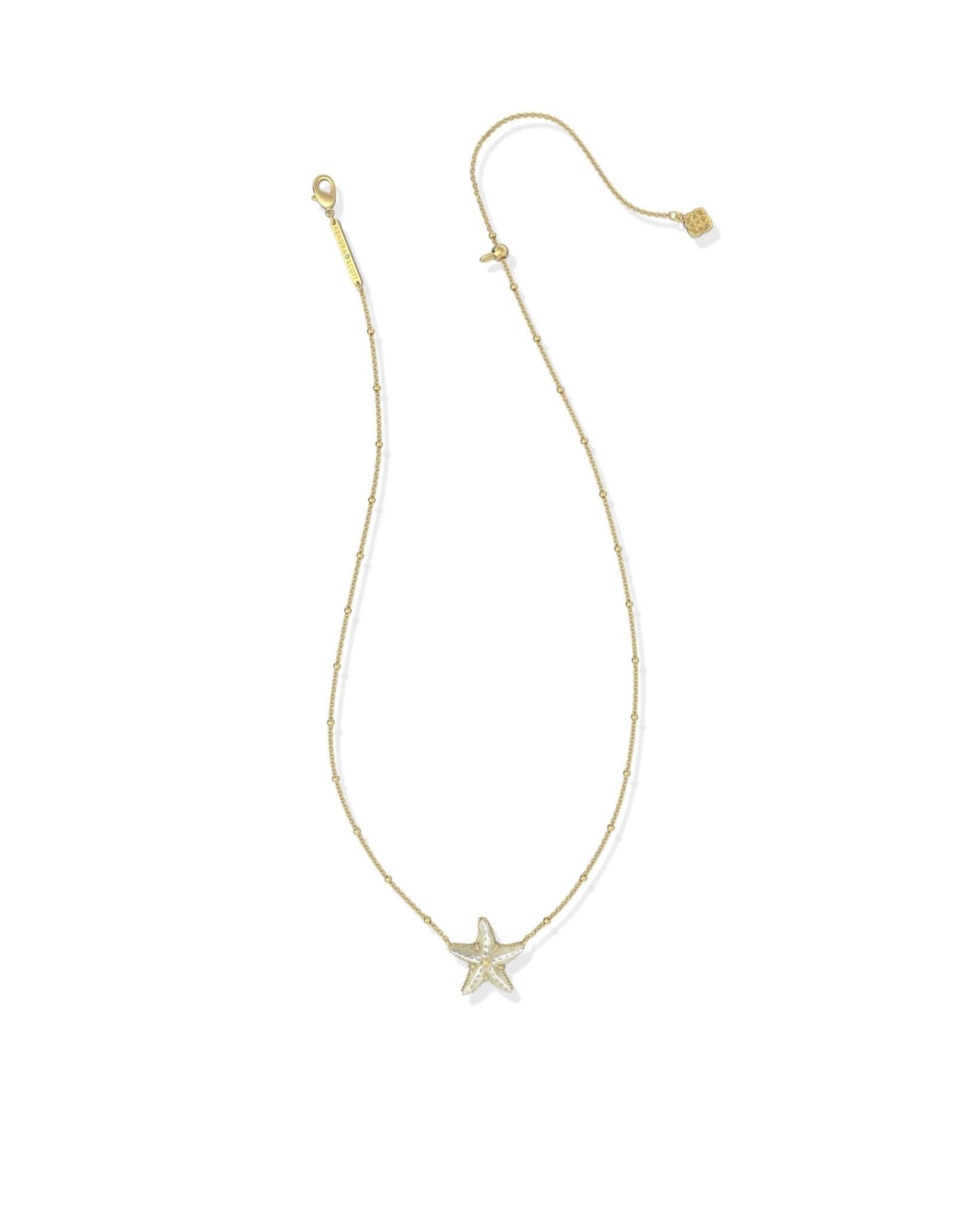 Kendra Scott Parker Starfish Short Pendant Necklace | Gold | Natural Mother of Pearl - Juli's Wearable Art