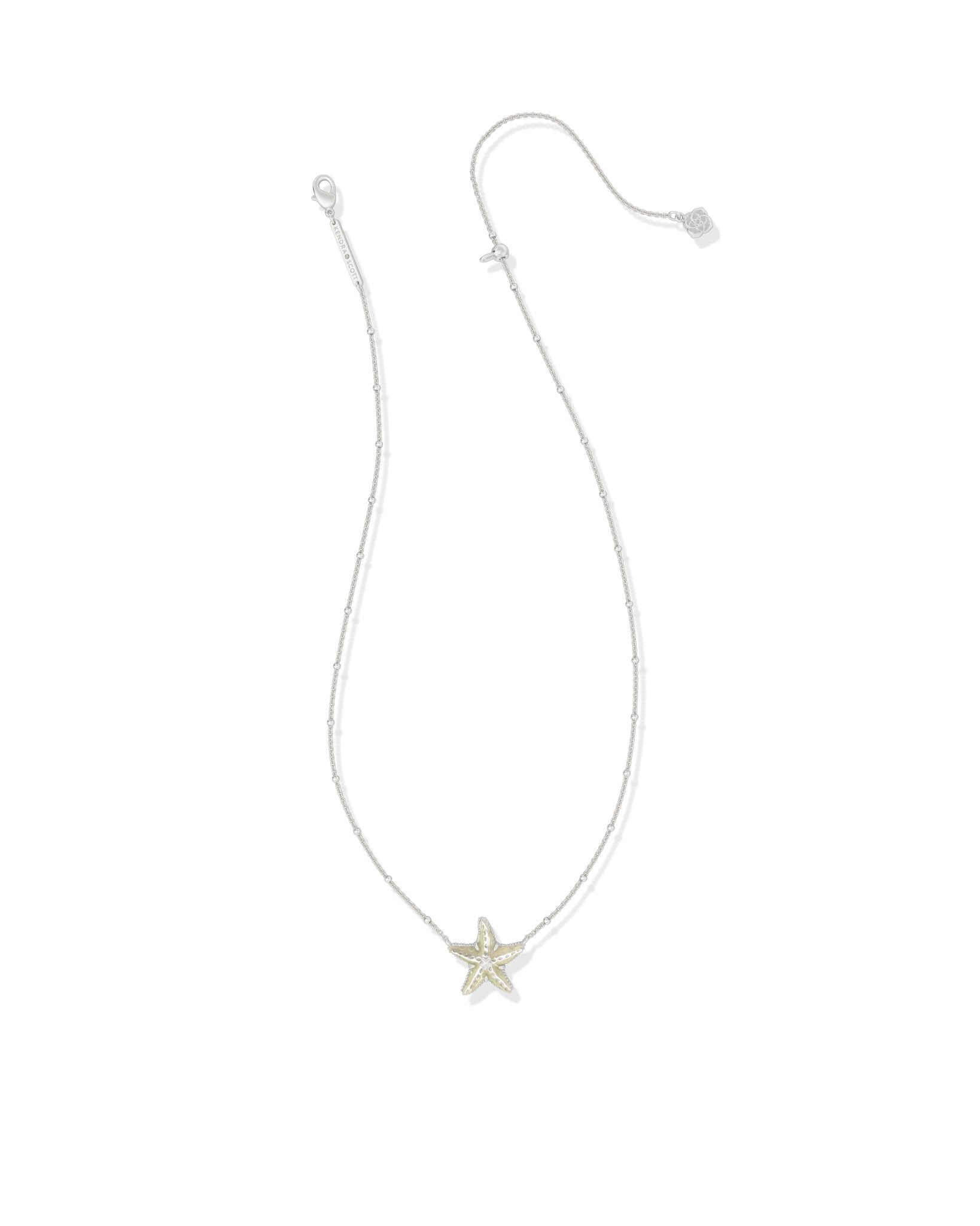 Kendra Scott Parker Starfish Short Pendant Necklace | Silver | Natural Mother of Pearl - Juli's Wearable Art
