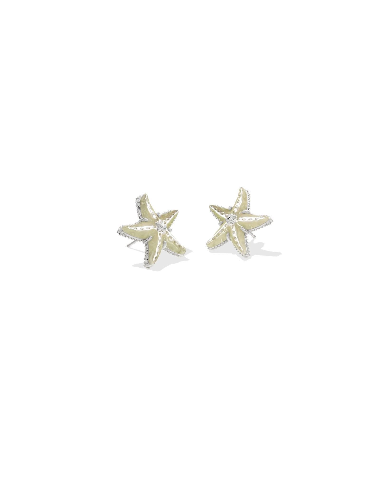 Kendra Scott Parker Starfish Stud Earrings | Silver | Natural Mother of Pearl - Juli's Wearable Art