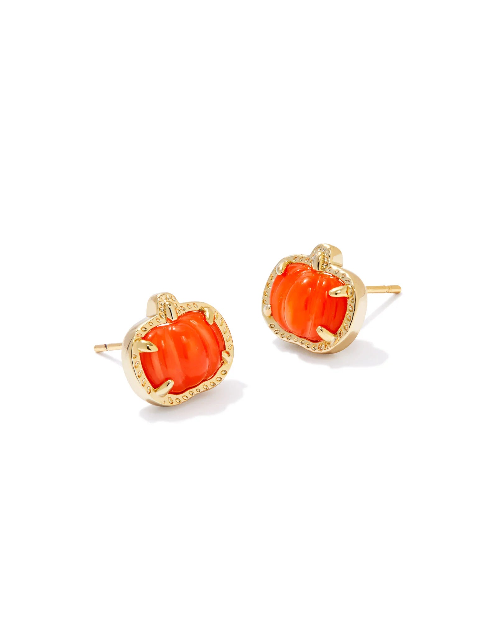 Kendra Scott Pumpkin Stud Earrings in Orange Mother-of-Pearl