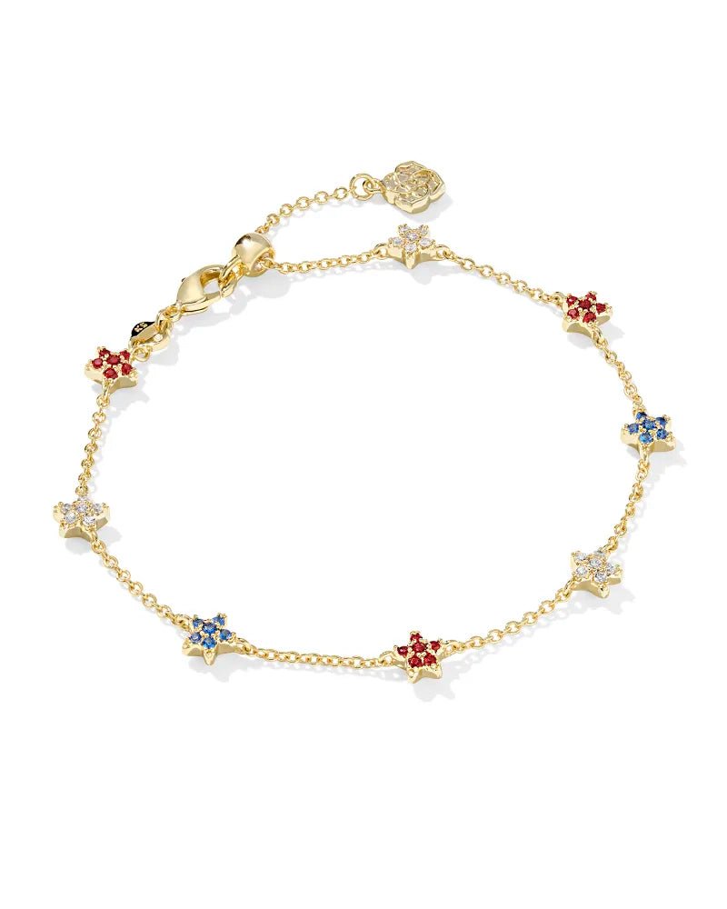 Kendra Scott Sierra Star Gold Crystal Delicate Chain Bracelet - Juli's Wearable Art