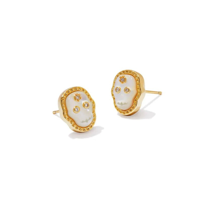 Kendra Scott Skeleton Stud Earrings in Ivory Mother - of - Pearl - Juli's Wearable Art