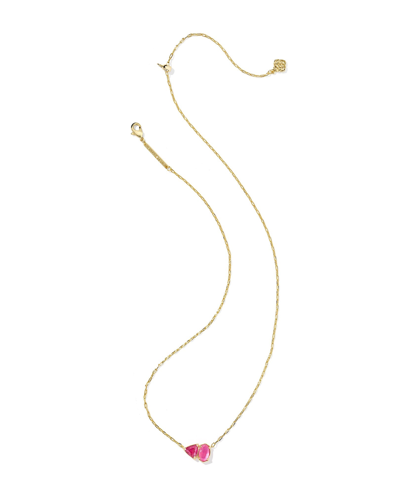 Kendra Scott Tatum Short Pendant Necklace | Gold| Azalea Pink Mix - Juli's Wearable Art