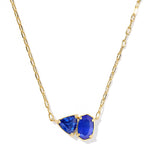 Kendra Scott Tatum Short Pendant Necklace | Gold| Cobalt Mix - Juli's Wearable Art