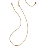 Kendra Scott Tiger Striped Elisa Short Pendant Necklace | Vintage Gold | Orange Banded Agate - Juli's Wearable Art