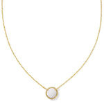 KENDRA SCOTT VOLLEYBALL SHORT PENDANT NECKLACES - WHITE MOTHER OF PEARL - Juli's Wearable Art