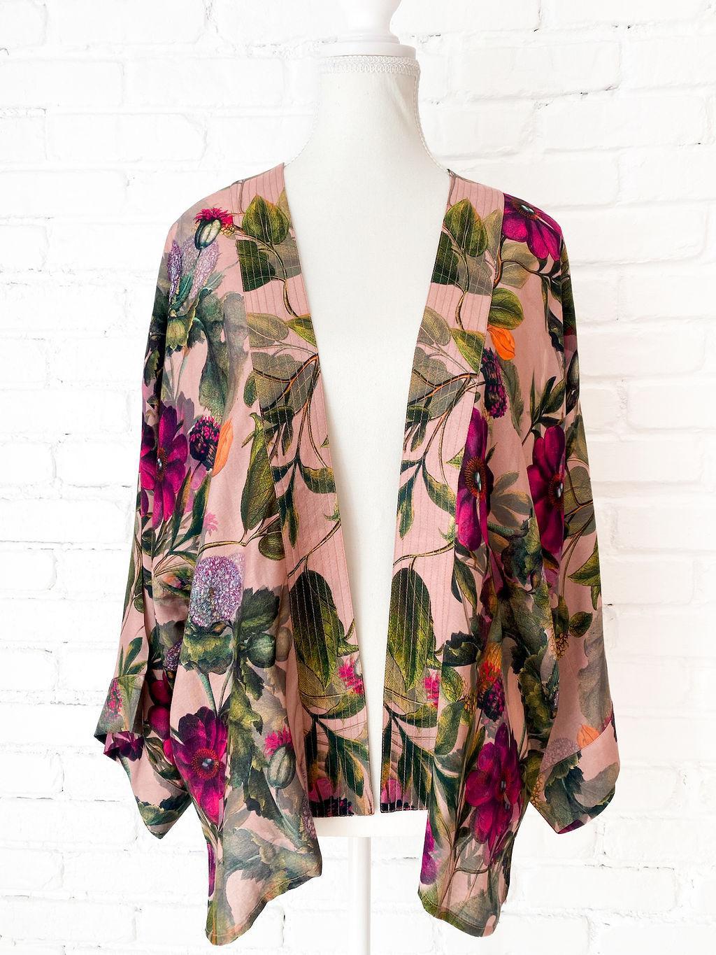 Kensington Floral Short Kimono - Juli's Wearable Art